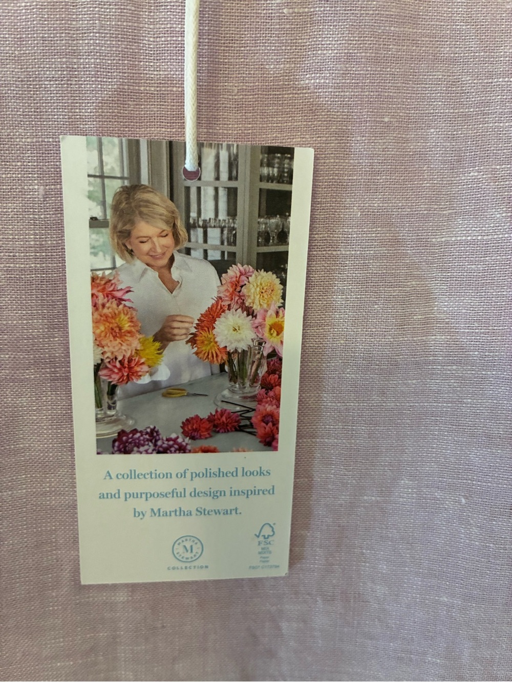 NEW Martha Stewart Collection Linen Light Lavender Women's Boatneck Top Large - Picture 6 of 8